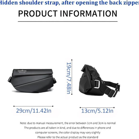 Compact Waterproof Crossbody Backpack - Effortless Access for Travel Enthusiasts - Picture 2 of 6
